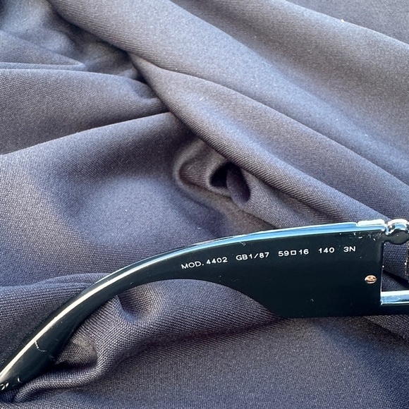 Versace Black Sunglasses with Gold Accents - Picture 4 of 7